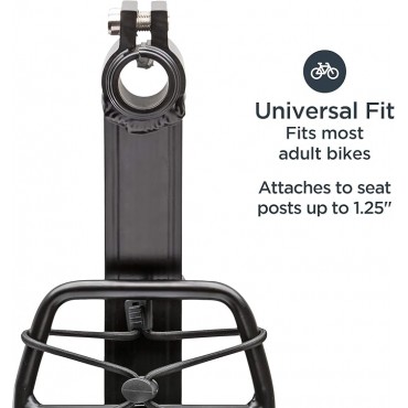 Schwinn Deluxe Alloy Rear Bike Rack, 20 lbs Capacity, Lightweight, Compact and Durable Construction, Fits Most Adult Bicycles, Cargo Options for Backpack, Gear & More, Bicycle Rack for Back of Bike
